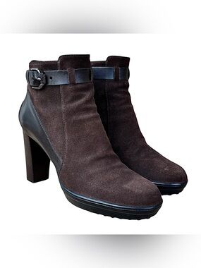 TOD’s Brown Suede & Leather Boots w/ Buckles